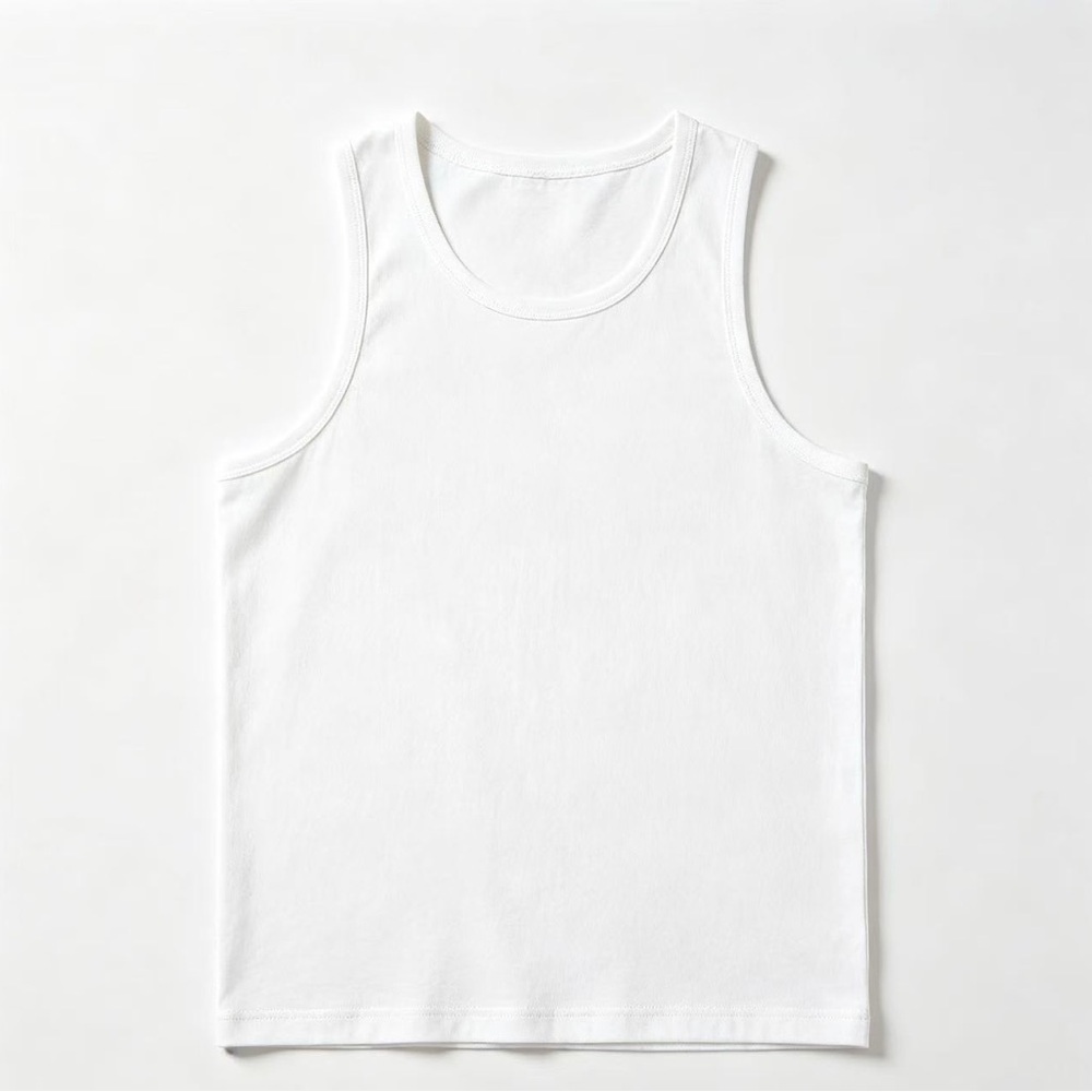 Men's White Muscle Tank - Everyday Sleeveless Shirt